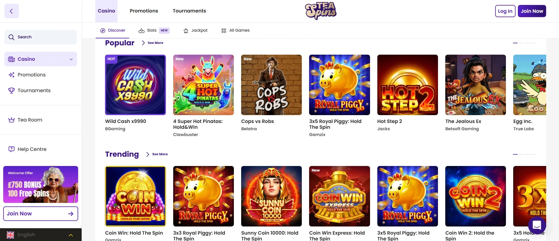 teaspins-games